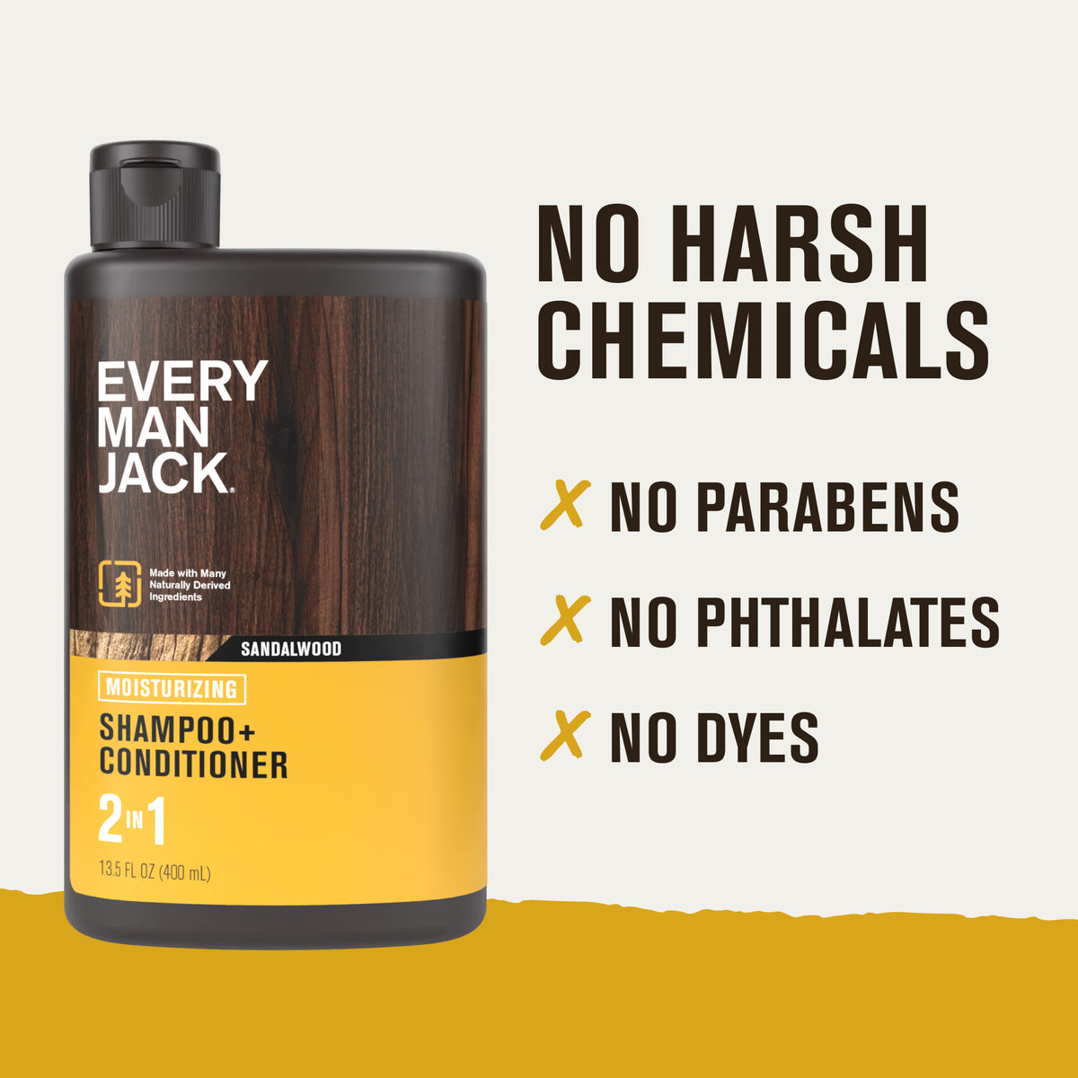 Buy Naturally Derived 2-in-1 Shampoo Conditioner – Every Man Jack