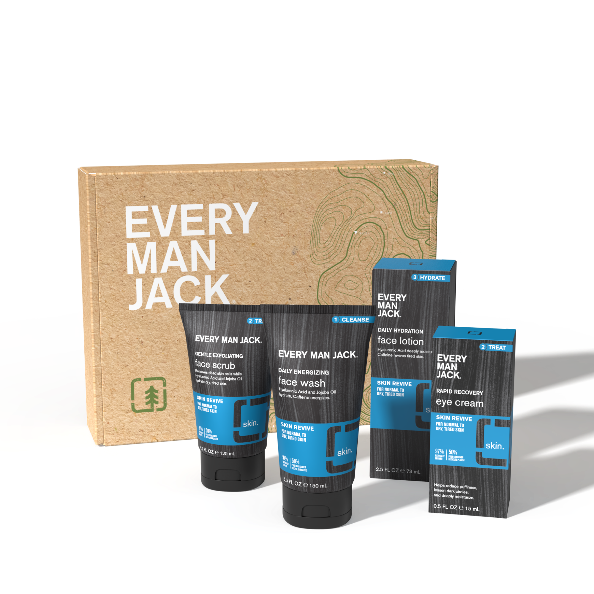 Skin Revive Regimen Set for Men's Dry, Tired Skin | EVERY MAN JACK ...