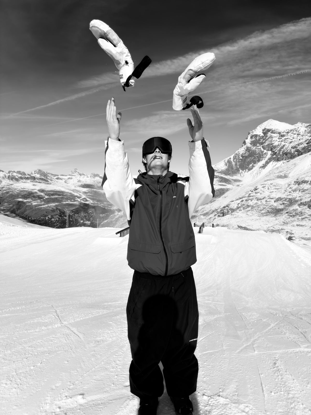 Truth Smith in snowboard gear on a snowy mountain