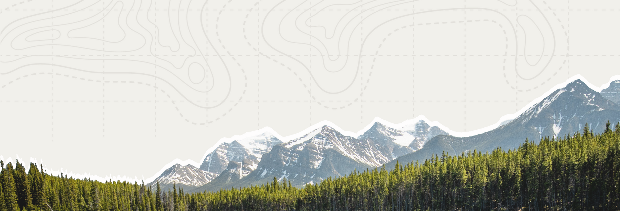 A scenic view of mountains and forest, suggesting outdoor themes.