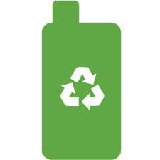 50% post-consumer recycled plastic icon